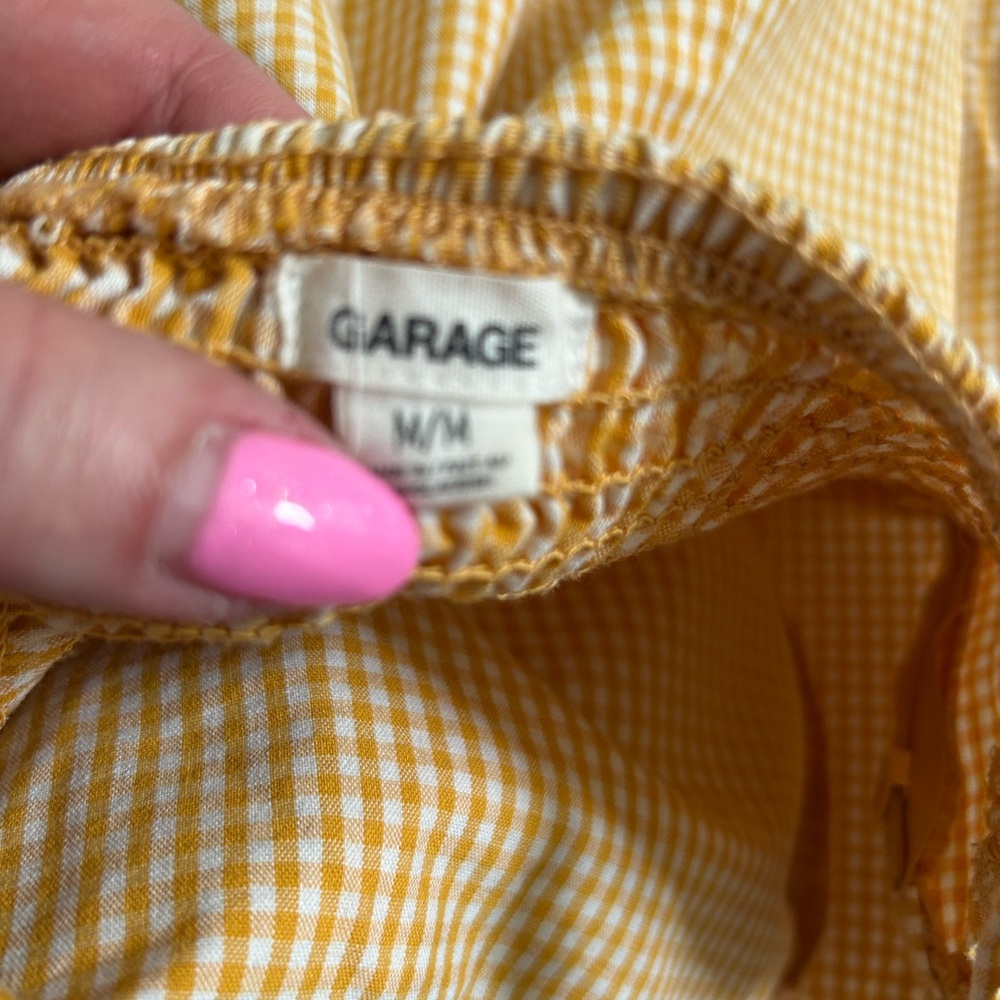 Yellow Gingham Spaghetti Strap Mini Dress - Picture 3 of 3